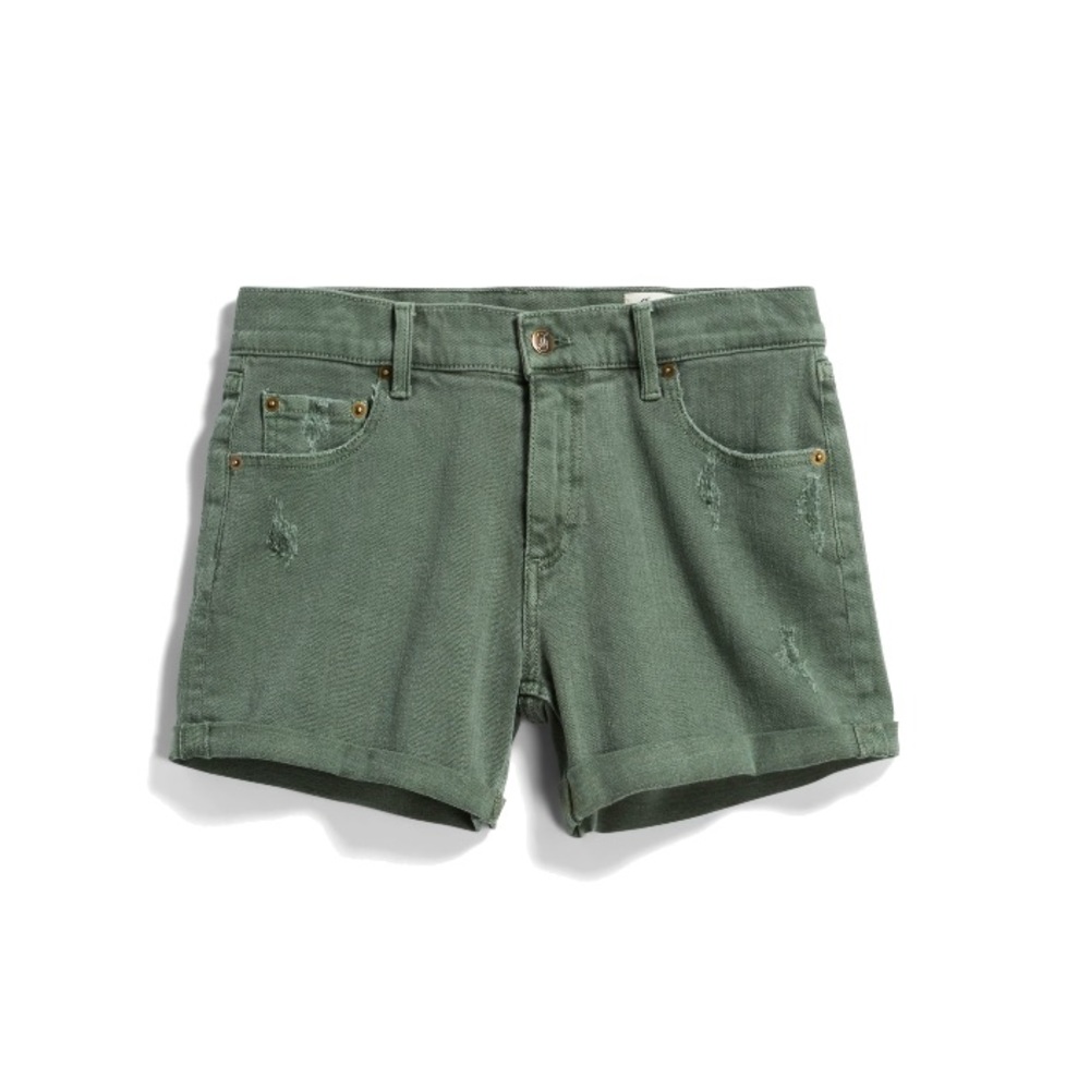 Cosmic Blue Love Distressed Shorts